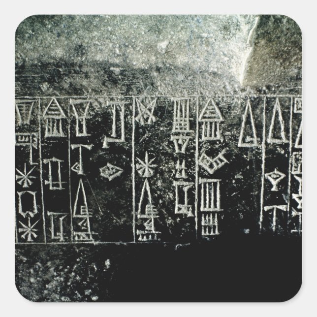 Adesivo Quadrado Escrita cuneiforme (Frente)