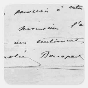 Adesivo Quadrado Escrita manual e assinatura