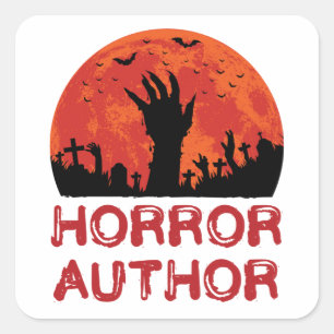 Adesivo Quadrado Escritor de horror Novelist Escarioca Histórias