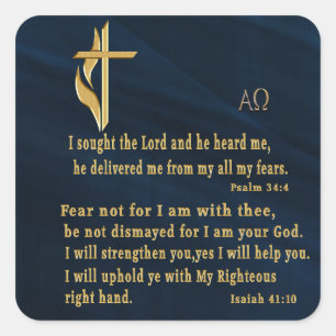 Adesivo Quadrado Escritura Cristã