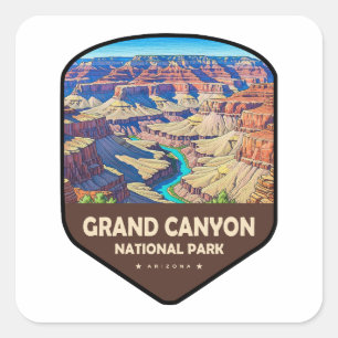 Adesivo Quadrado Escudo do Parque Nacional Grand Canyon