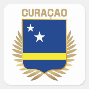 Adesivo Quadrado Escudo do Sinalizador Curacao