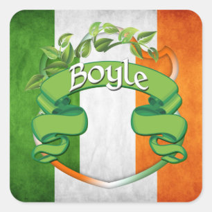 Adesivo Quadrado Escudo Irlandês