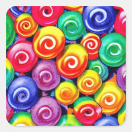 Adesivo Quadrado Esferas de doces