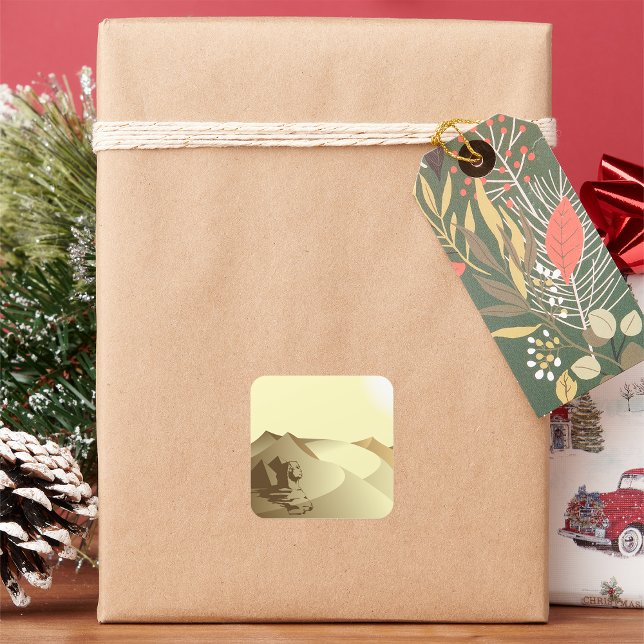 Adesivo Quadrado Esfinge No Deserto (Criador carregado)