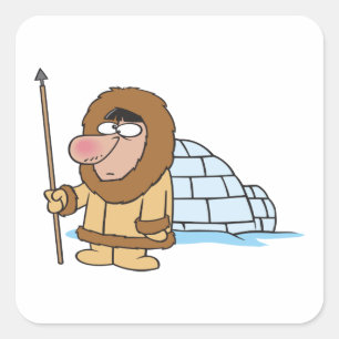 Adesivo Quadrado Eskimo E Igloo