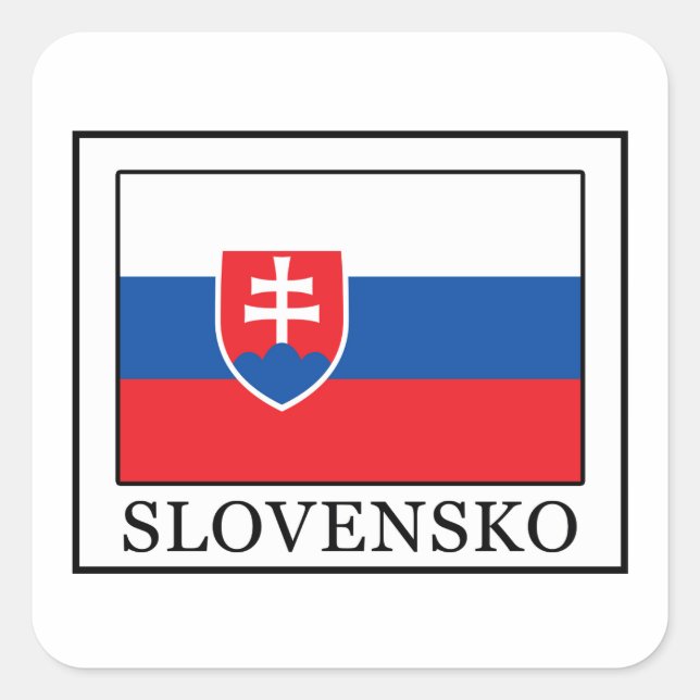 Adesivo Quadrado Eslovênia (Frente)