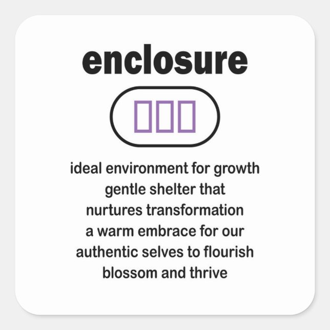 Adesivo Quadrado espaço de enfermagem - compartimento (Frente)