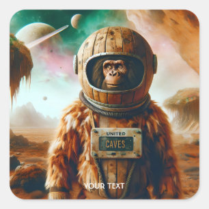 Adesivo Quadrado Espaço do Astronauta Neandertal Fantasy