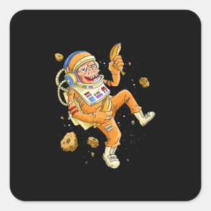 Adesivo Quadrado Espaço do macaco astronauta