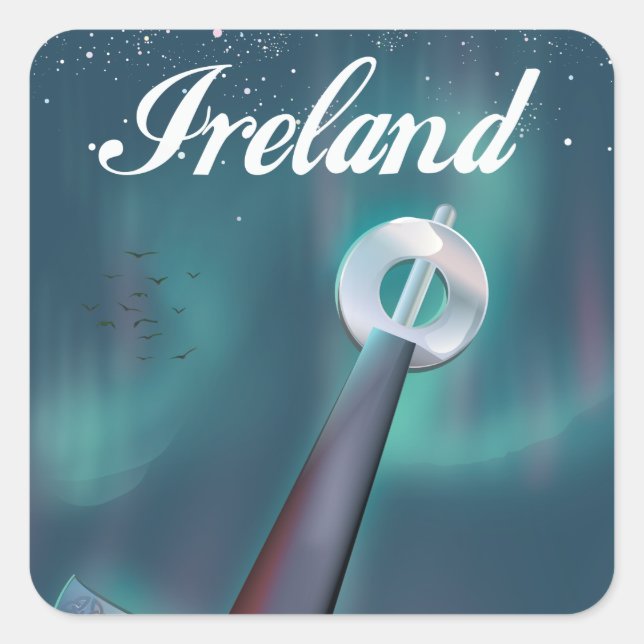 Adesivo Quadrado espada celta irlanda (Frente)