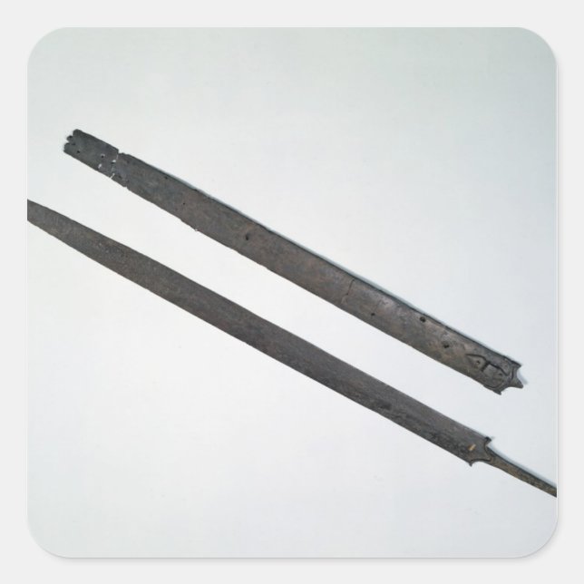 Adesivo Quadrado Espada e bainha, de La Tene, Suiça (Frente)