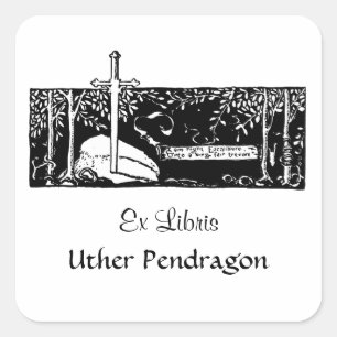 Adesivo Quadrado Espada Na Pedra