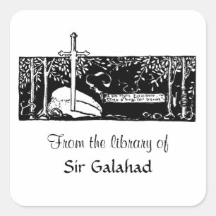 Adesivo Quadrado Espada Na Pedra