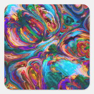 Adesivo Quadrado Espalhamento Moderno de Tintas