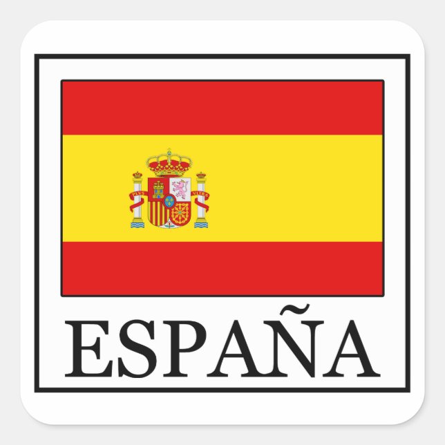 Adesivo Quadrado España Sticker (Frente)