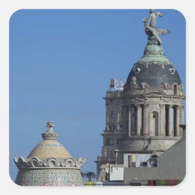 Adesivo Quadrado Espanha, Catalunha, Barcelona. Teto de Barcelona 2 (Frente)