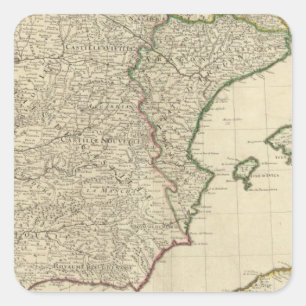 Adesivo Quadrado Espanha e Portugal