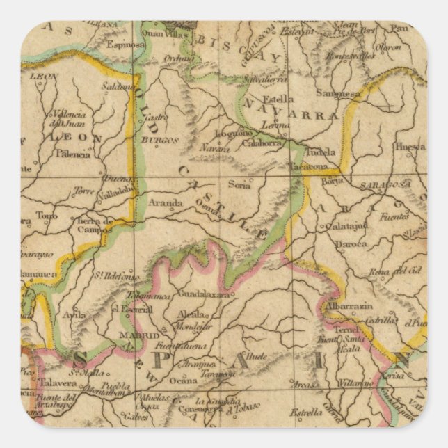 Adesivo Quadrado Espanha e Portugal 4 (Frente)