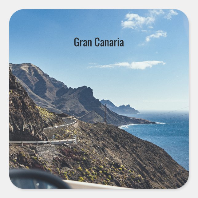 Adesivo Quadrado Espanha Gran Canaria (Ilhas Canárias) (Frente)