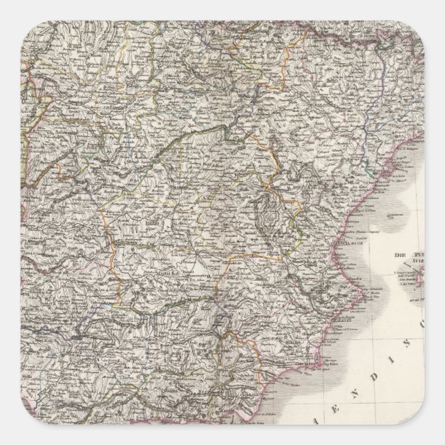 Adesivo Quadrado Espanhol, Portugal (Frente)