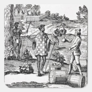 Adesivo Quadrado Espanhol que troca com os nativos do Patagonia