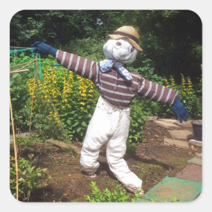 Adesivo Quadrado Espantalho engraçado