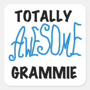 Adesivo Quadrado Espantoso Grammie Blue T-shirts doa