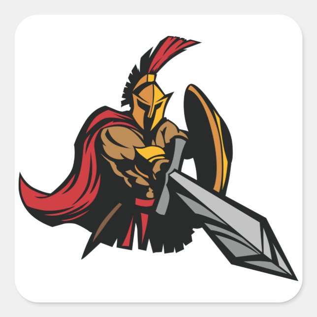 Adesivo Quadrado espartano (Frente)