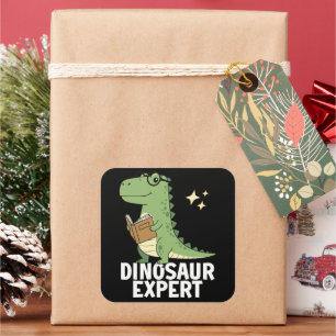 Adesivo Quadrado Especialista em Dinossauros - Ciência Legal Amante