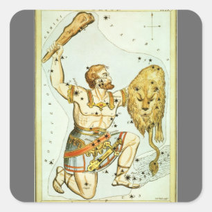 Adesivo Quadrado Espelho da Urânia, Mapa Celestial da Astronomia Vi