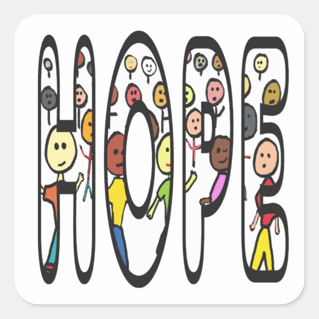 Adesivo Quadrado Esperança (Frente)