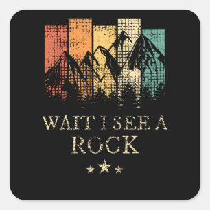 Adesivo Quadrado Espere, Vejo Uma Pedra