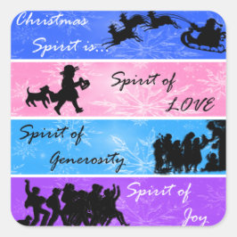 Adesivo Quadrado Espírito de Natal