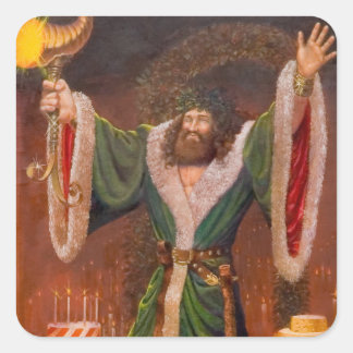 Adesivo Quadrado Espírito do presente de Natal