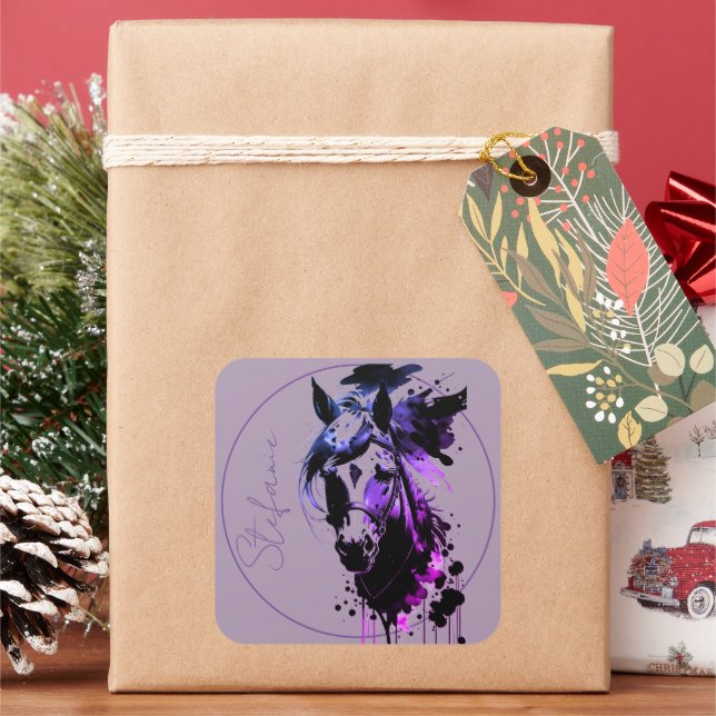 Adesivo Quadrado Espírito Pony 3 Lavanda (Feriado)