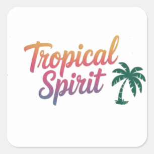 Adesivo Quadrado Espírito tropical