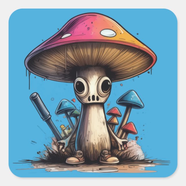 Adesivo Quadrado Esporo esporádico (Frente)