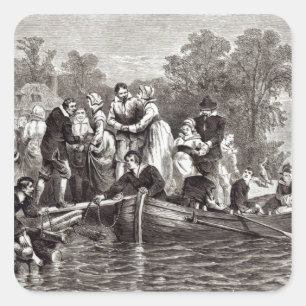 Adesivo Quadrado Esposas para os assentamentos em Jamestown