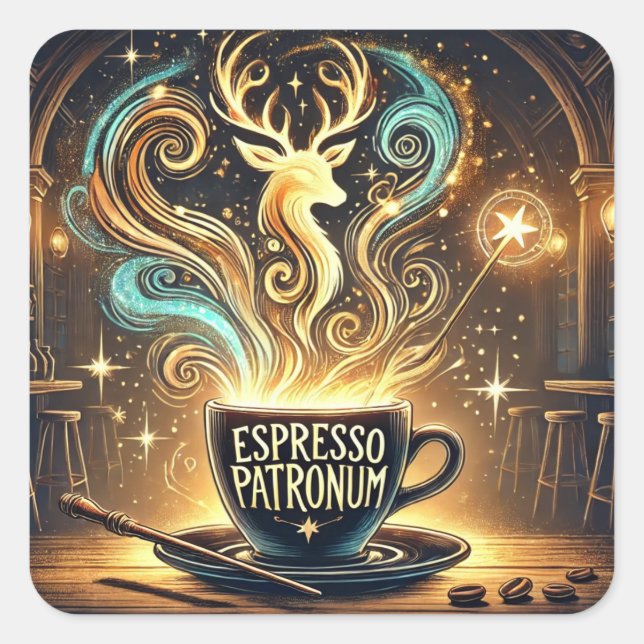 Adesivo Quadrado Espresso Patronum (Frente)