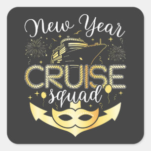 Adesivo Quadrado Esquadrão de Cruzeiros de Ano Novo