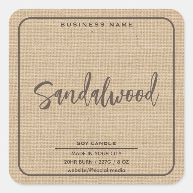 Adesivo Quadrado Esquadrão de vela com aparência simples minimalist (Frente)