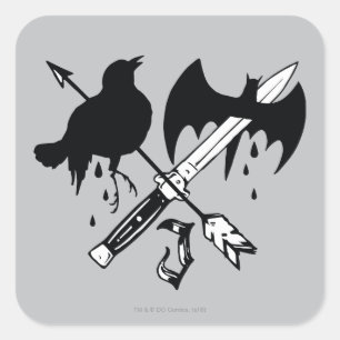 Adesivo Quadrado Esquadrão Suicida   Símbolo de Joker