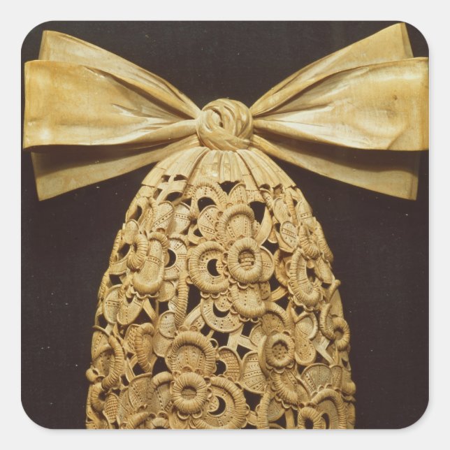 Adesivo Quadrado Esquartejamento em madeira de cravagem (Frente)