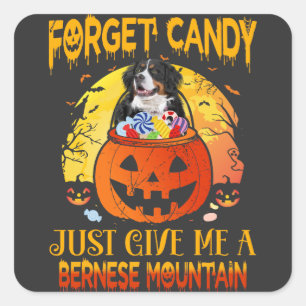 Adesivo Quadrado Esqueça o Candy Me Dê o Dia das Bruxas da Montanha