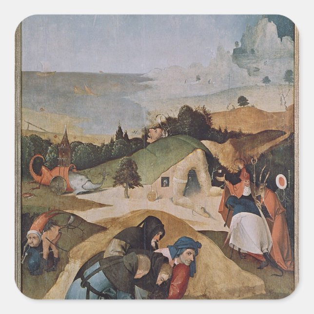 Adesivo Quadrado Esquerda do Triptych da tentação de (Frente)