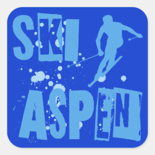 Adesivo Quadrado Esqui Aspen