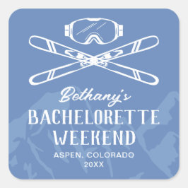 Adesivo Quadrado Esqui Moderno de Solteira