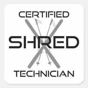 Adesivo Quadrado Esqui Técnico Compartilhado Certificado