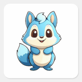 Adesivo Quadrado Esquilo animal adorável